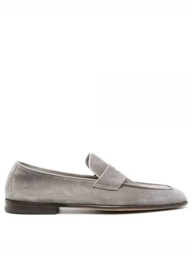 Suede Penny Slot Loafers Grey - BRUNELLO CUCINELLI - BALAAN 2