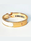 Clic H Bracelet Rose Gold Blanc - HERMES - BALAAN 6