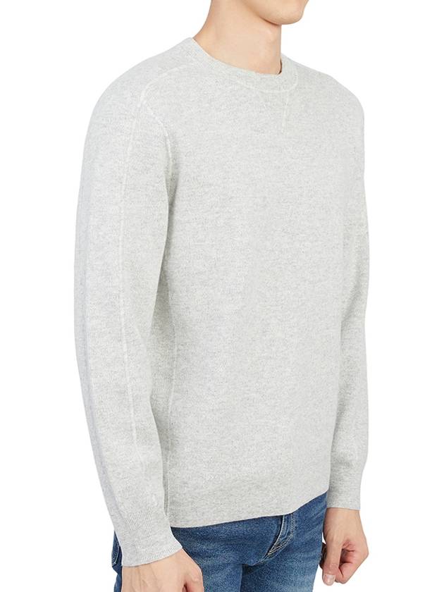 Men's Crew Neck Classic Wool Knit Top Grey - THEORY - BALAAN 4