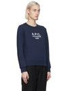 Sweatshirt Women's Tina Sweatshirt Rumadame Embroidered Logo Navy COEBH F27561 - A.P.C. - BALAAN 5