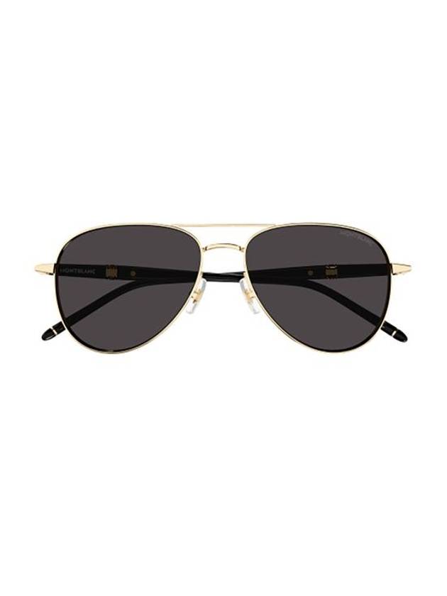 Sunglasses MB0345S 001 GOLD BLACK GRAY - MONTBLANC - BALAAN 1