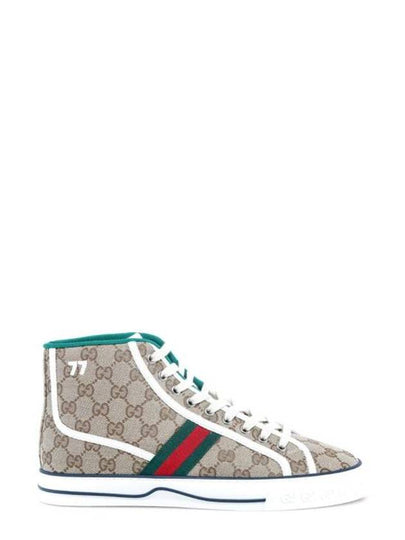 Tennis 1977 GG Canvas High-Top Sneakers Beige - GUCCI - BALAAN 2