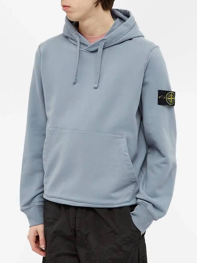 Wappen Patch Cotton Hoodie Blue - STONE ISLAND - BALAAN 3