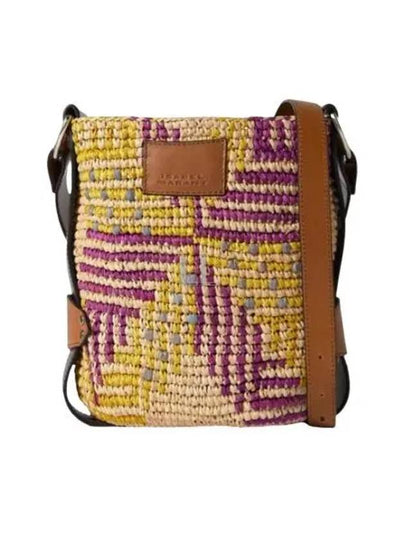 Bayia Mini Raffia Bucket Bag Yellow Pink - ISABEL MARANT - BALAAN 2