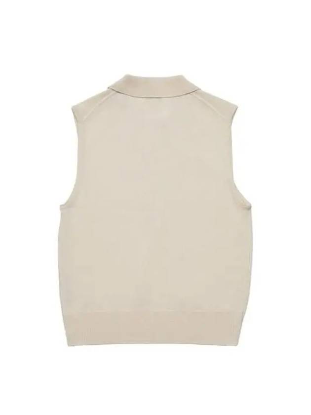 Cashmere Mix Sleeveless Vest Knit Top Ivory - GANNI - BALAAN 3