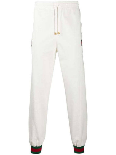 Web Jersey JoGGing Track Pants White - GUCCI - BALAAN 1