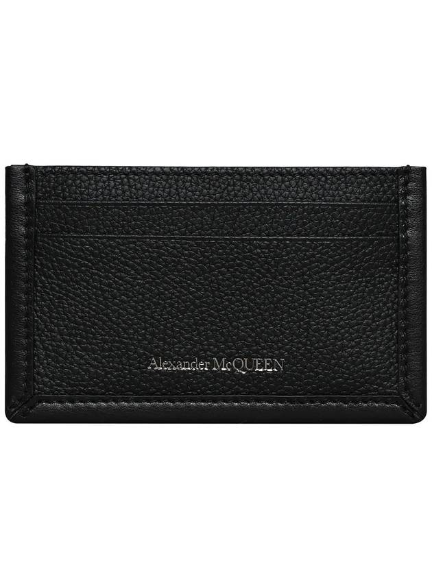 logo two-tier card wallet black - ALEXANDER MCQUEEN - BALAAN.