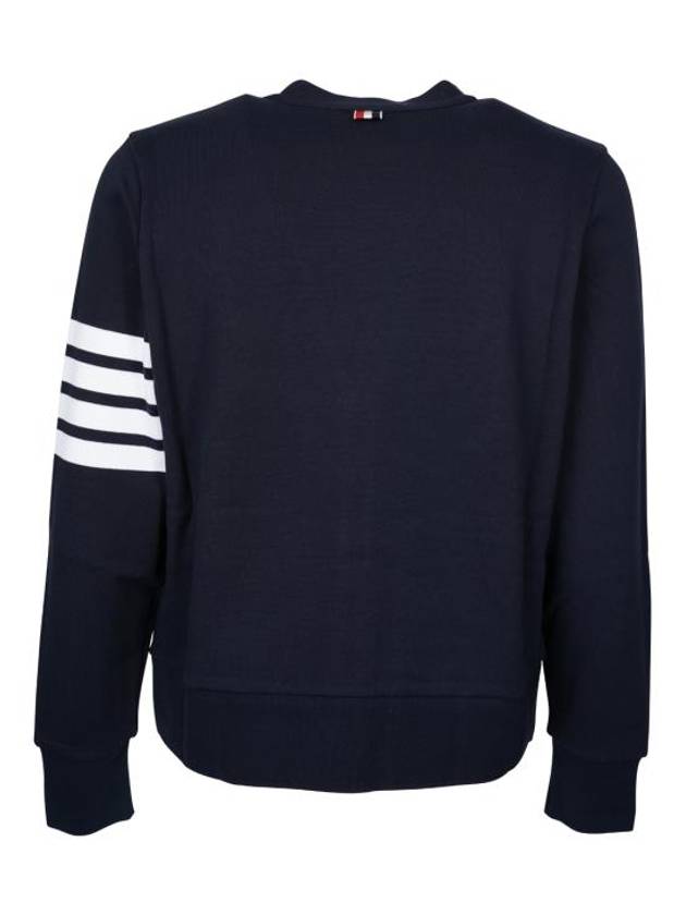 Classic V-Neck 4 Bar Stripe Cardigan Navy - THOM BROWNE - BALAAN 3