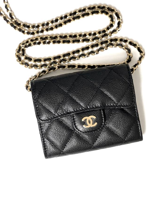 24 Years Classic Caviar Chain Wallet Black AP0238 WOC Mini Bag - CHANEL - BALAAN 5