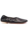 Women's Scarpa Square Toe Leather Flat Black - MAISON MARGIELA - BALAAN 1