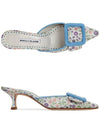 Blue Multi May Sailbee Mule 423 1767 0001 YWOV MBLU - MANOLO BLAHNIK - BALAAN 2