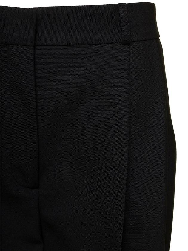 Black Double Pleated Tailored Trousers In Wool Blend Woman - TOTEME - BALAAN 3