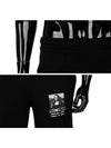 Mona Lisa Sweat Bermuda Shorts Black - OFF WHITE - BALAAN 5