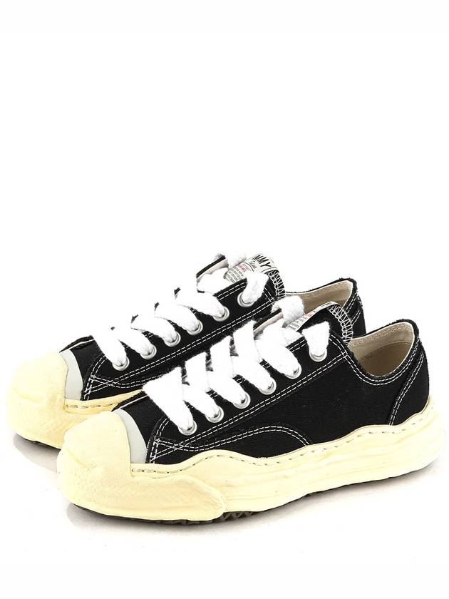 Hank Canvas Low Top Sneakers Black - MIHARA YASUHIRO - BALAAN 2