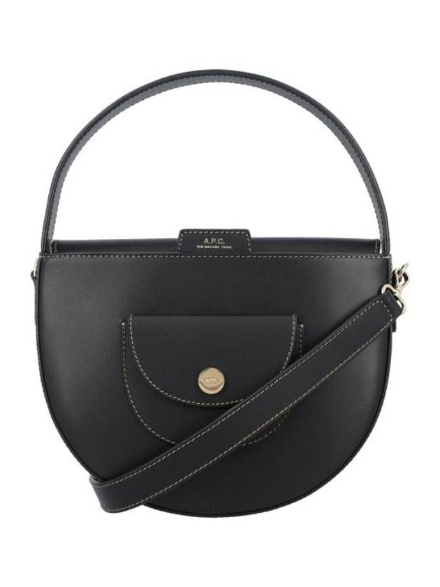 Le Pocket Small Smooth Leather Hobo Cross Bag Black - A.P.C. - BALAAN 1