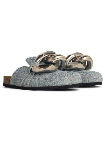 JW Anderson 'Chain' Blue Denim Slippers - JW ANDERSON - BALAAN 2