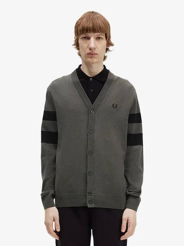 Sharp tipped sleeve cardigan 638 AFPM2335534 gray - FRED PERRY - BALAAN 1