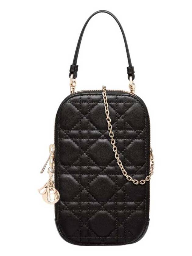 Lady Cannage Phone Holder Bag Black S0872ONMJ M900 - DIOR - BALAAN 1