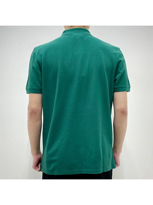 Fox Head Patch Cotton Polo Shirt Green - MAISON KITSUNE - BALAAN 6