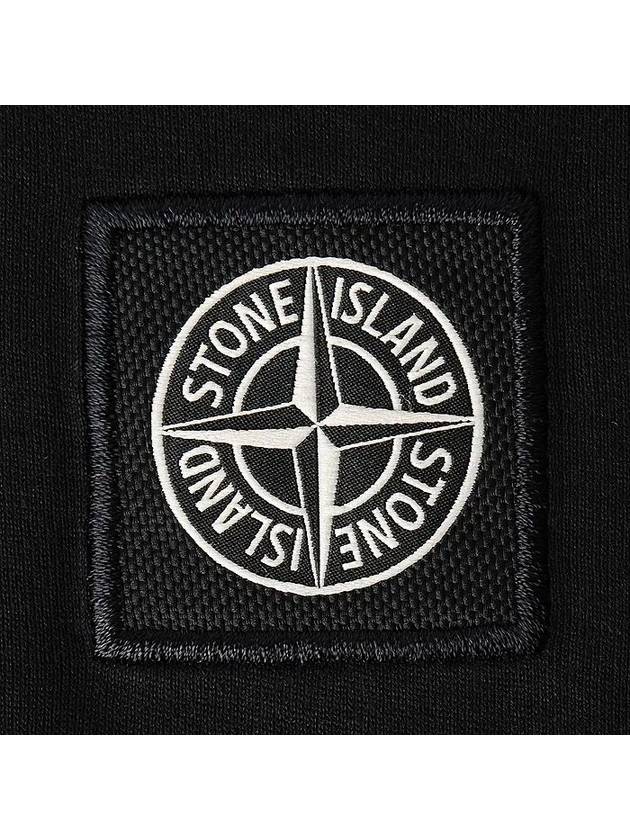 Logo Patch Short Sleeves T-Shirt Black - STONE ISLAND - BALAAN 5