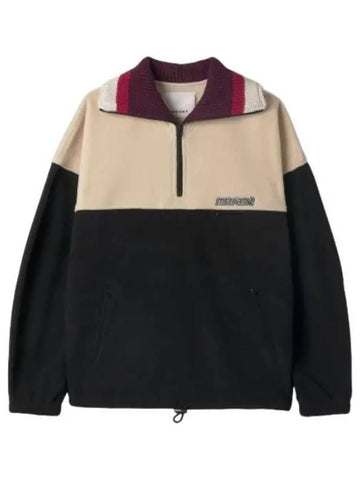 Mamet color block fleece zip up jacket black multicolor jumper - ISABEL MARANT - BALAAN 1