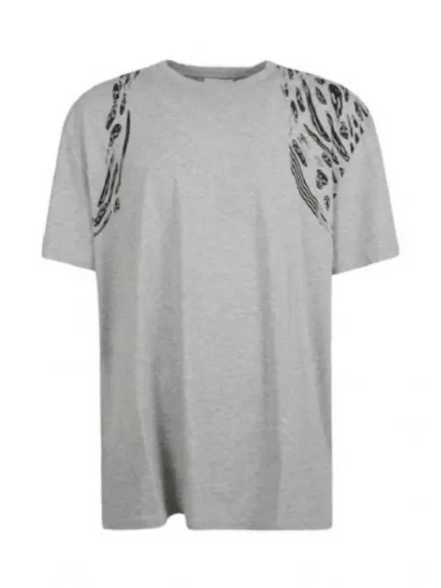 Men's Harness Skull Short Sleeve T-Shirt Grey - ALEXANDER MCQUEEN - BALAAN 2