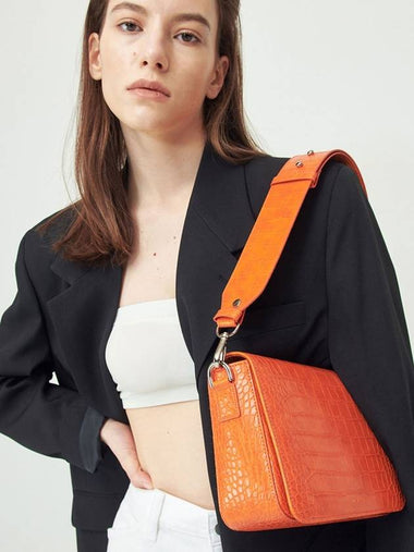 Mine Croc Shoulder Bag Orange - DU MATIN - BALAAN 1