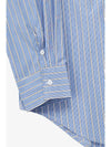 Layered double collar striped shirt blue - NOIRER - BALAAN 6