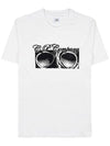 Print Cotton Short Sleeve T-Shirt White - CP COMPANY - BALAAN 9