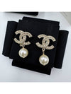 CC Metal Logo Pearl Earrings Gold - CHANEL - BALAAN 5