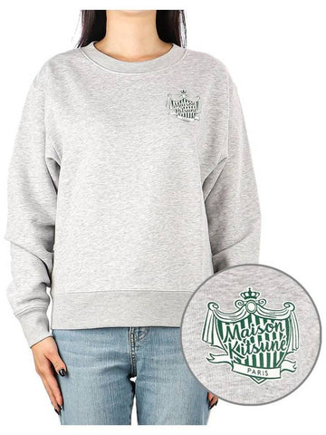 KW00330KM0027 LIGHT GRAY MELANGE Women s Logo Comfort Sweatshirt - MAISON KITSUNE - BALAAN 1