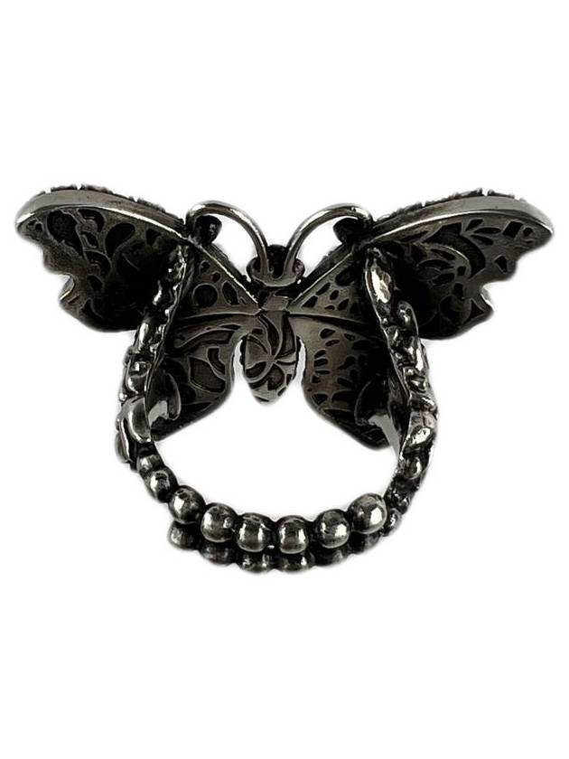 Crystal stud butterfly metal ring 503932 - GUCCI - BALAAN 4