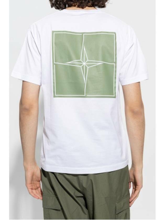 Micro Graphics One Print Short Sleeve T Shirt White - STONE ISLAND - BALAAN 3