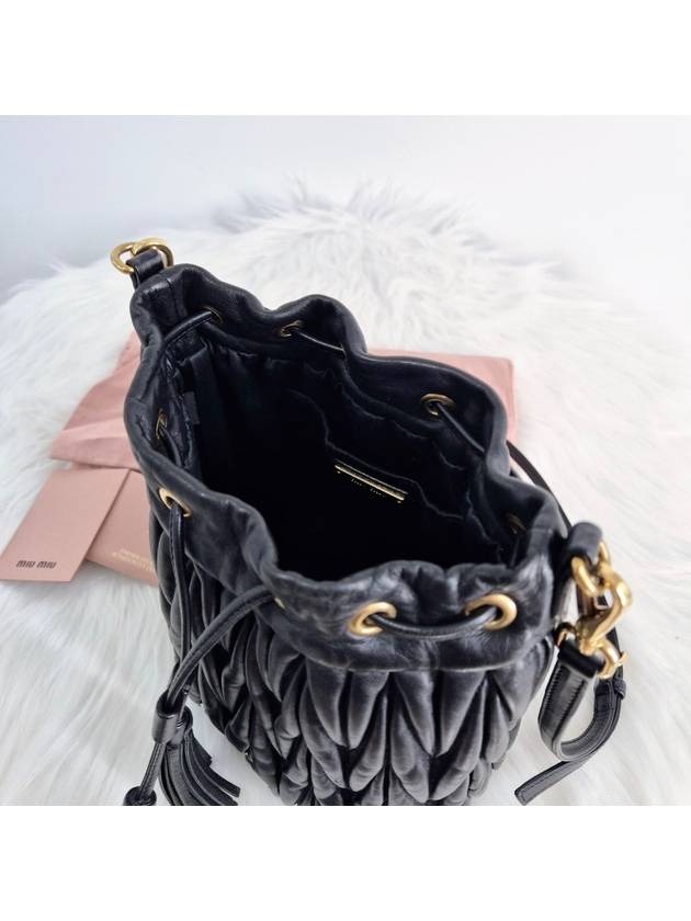 Matelasse leather bucket bag black - MIU MIU - BALAAN 8