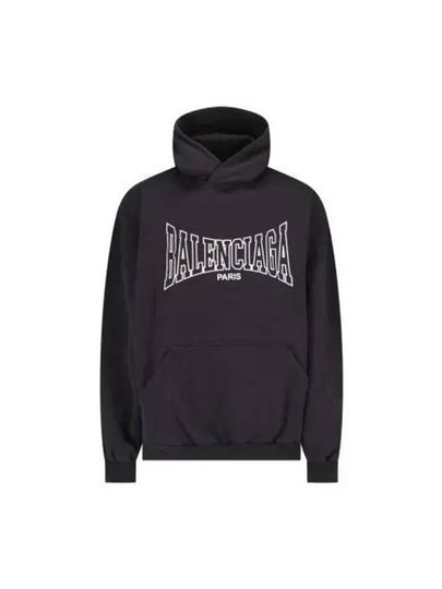 Paris Logo Print Hoodie Black - BALENCIAGA - BALAAN 2