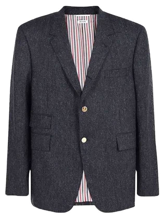 Men's Donegal Tweed Jacket Navy - THOM BROWNE - BALAAN 1