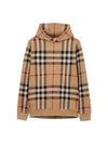 Check Cotton Jacquard Hoodie Beige - BURBERRY - BALAAN 2