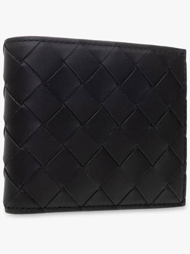 Intrecciato Leather Half Wallet Black - BOTTEGA VENETA - BALAAN 5