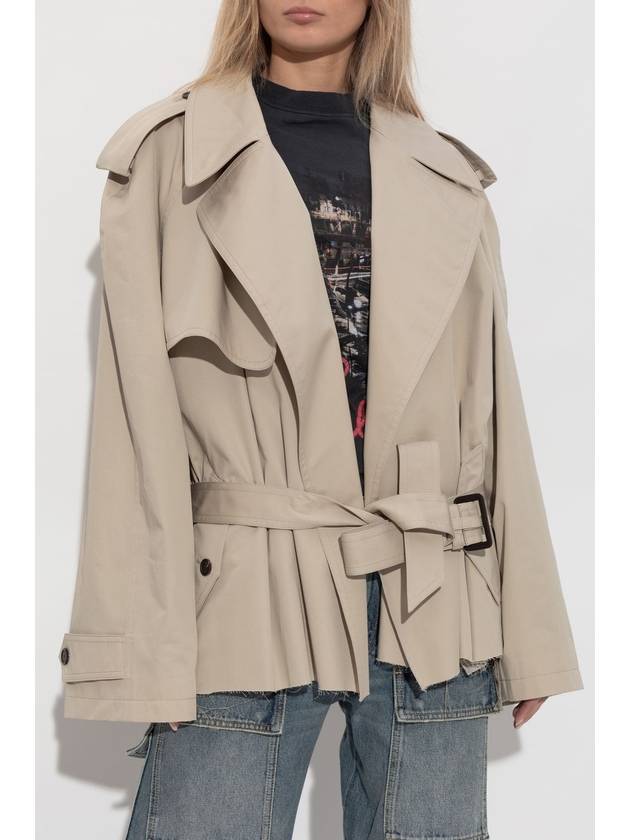 Balenciaga Short Trench Coat, Women's, Beige - BALENCIAGA - BALAAN 3