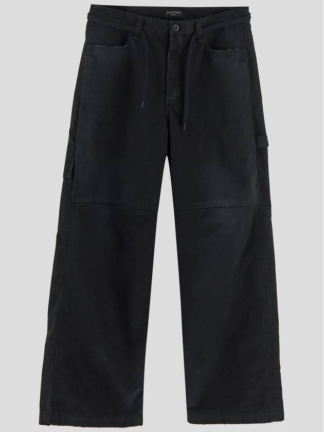 Cropped Cargo Straight Pants Black - BALENCIAGA - BALAAN 2