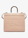 Sunshine Logo Medium Leather Tote Bag Pink - FENDI - BALAAN 2