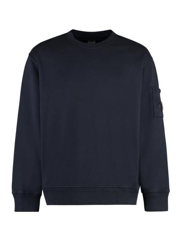 Cotton Diagonal Fleece Lens Sweatshirt Navy - CP COMPANY - BALAAN 2