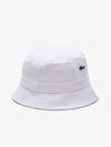 Unisex Organic Cotton Bucket Hat White - LACOSTE - BALAAN 3