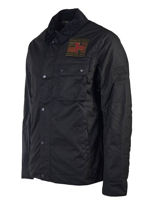 Logo Patch Workers Wax Jacket Black - BARBOUR - BALAAN 3