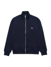 Zebra Logo Cotton Zip-up Jacket Navy - PAUL SMITH - BALAAN 2