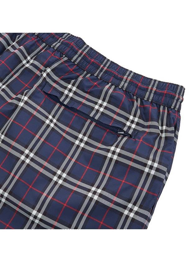 Check Swim Shorts Navy - BURBERRY - BALAAN 8