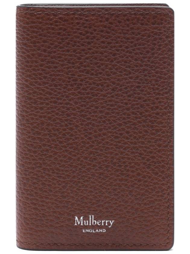 Small Classic Grain Leather Card Wallet Oak - MULBERRY - BALAAN 2