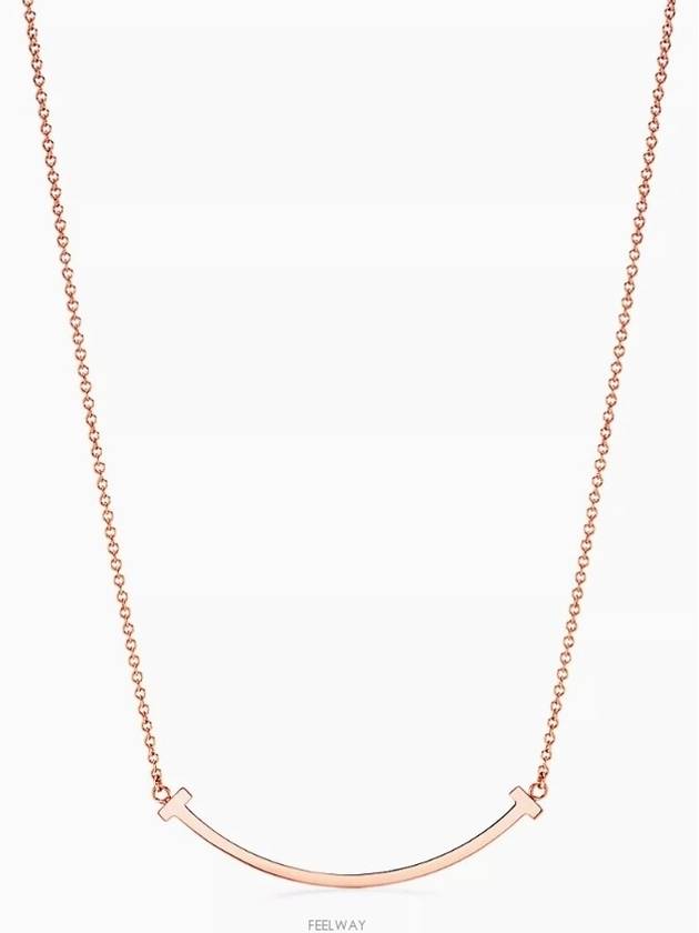Tiffany Smile Pendant Rose Gold Small Necklace - TIFFANY & CO. - BALAAN 4