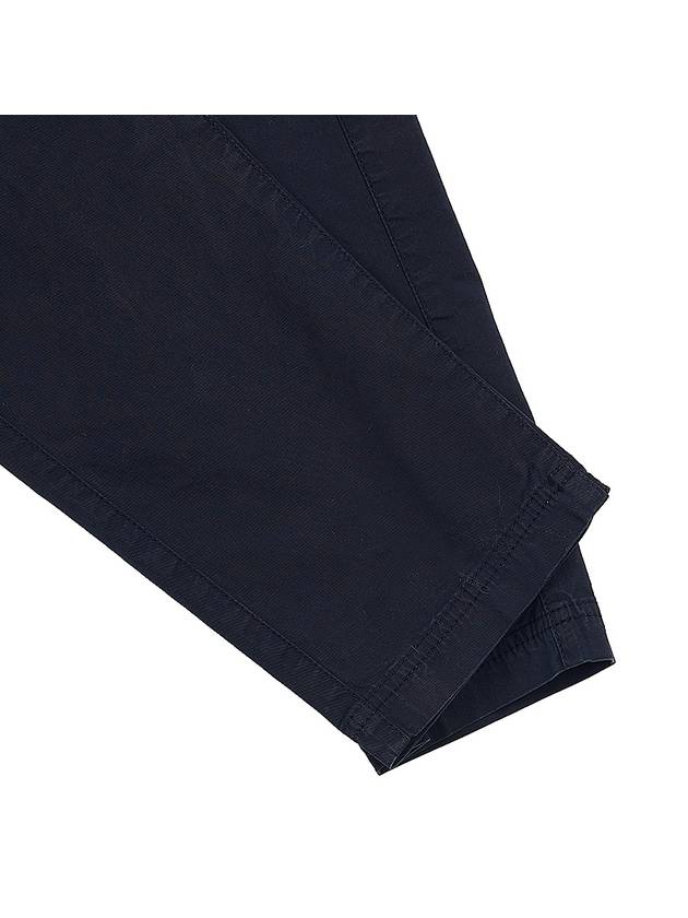 Stretch Cotton Gabardine Garment Dyed Cargo Straight Pants Navy - STONE ISLAND - BALAAN 7