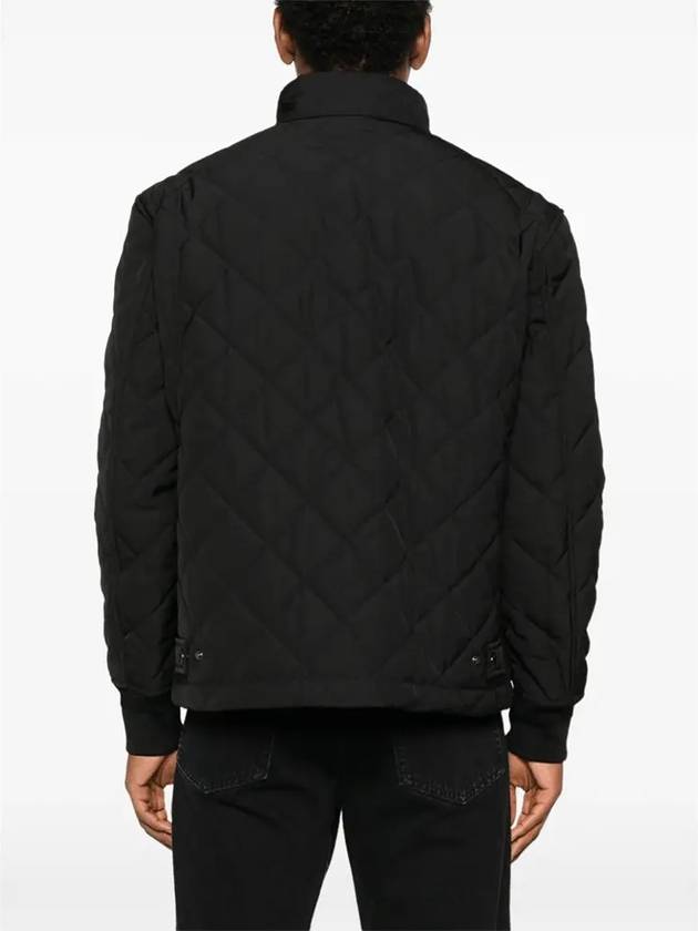 Diamond Quilted Zip-Up Jacket Black - BURBERRY - BALAAN 4